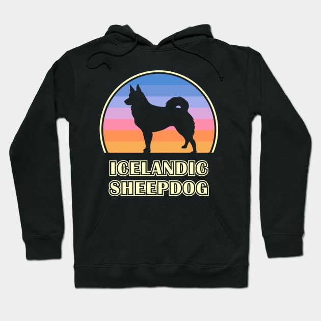 Icelandic Sheepdog Vintage Sunset Dog Hoodie by millersye